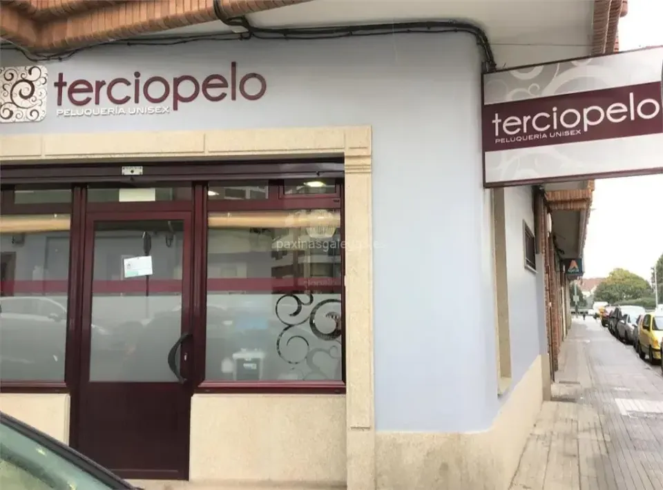 Frente de Peluquería Terciopelo