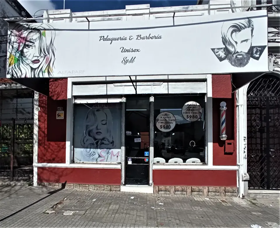 Frente de Peluquería y Barbería S y M