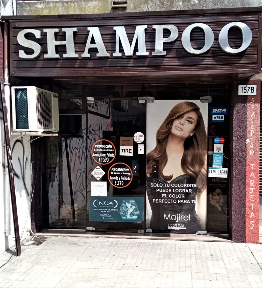 Frente de Shampoo Peluquería